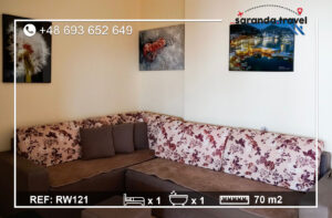 Apartament z balkonem w spokojnej lokalizacji, 1+1 60m2  Nr.Ref:RW117