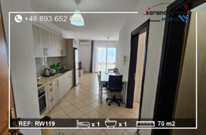 Apartament z balkonem i widokiem w spokojnej lokalizacji, 1+1 m2  Nr.Ref:RW119