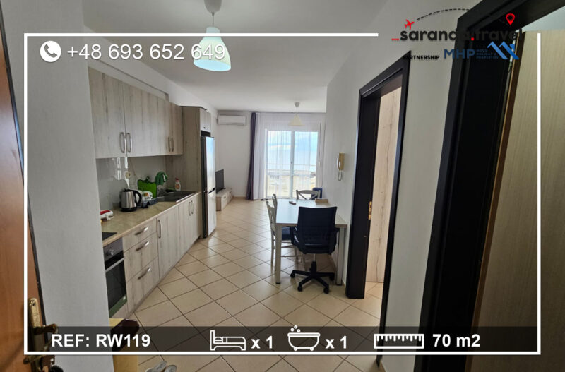 Apartament z balkonem i widokiem w spokojnej lokalizacji, 1+1 m2  Nr.Ref:RW119