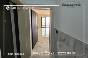 Apartament w Sarandzie z Wspaniałym Widokiem na Morze 106m2    Nr.Ref:RP026