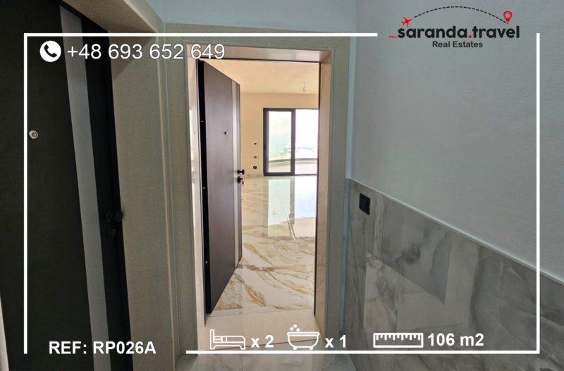 Apartament w Sarandzie z Wspaniałym Widokiem na Morze 106m2    Nr.Ref:RP026