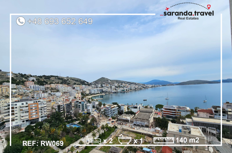 Apartament z Wspaniałym Widokiem na Morze w Centrum Sarandy  140m2  Nr.Ref:RW069