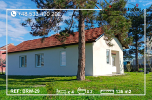 Dom jednorodzinny 135m2, działka 900 m2 Okazja! BRW-29