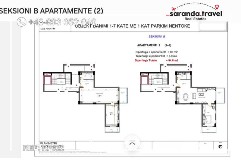 Apartament w rynku pierwotnym nr.3 pow. 94,5m2 NrRefRP022