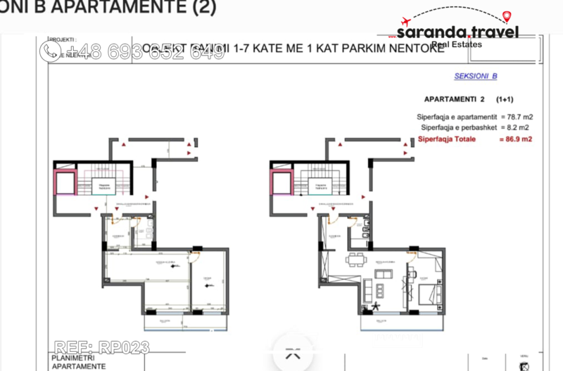 Apartament z przepięknym widokiem pow. 86,9m2 NrRefRP023