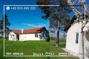 Dom jednorodzinny 135m2, działka 900 m2 Okazja! BRW-29