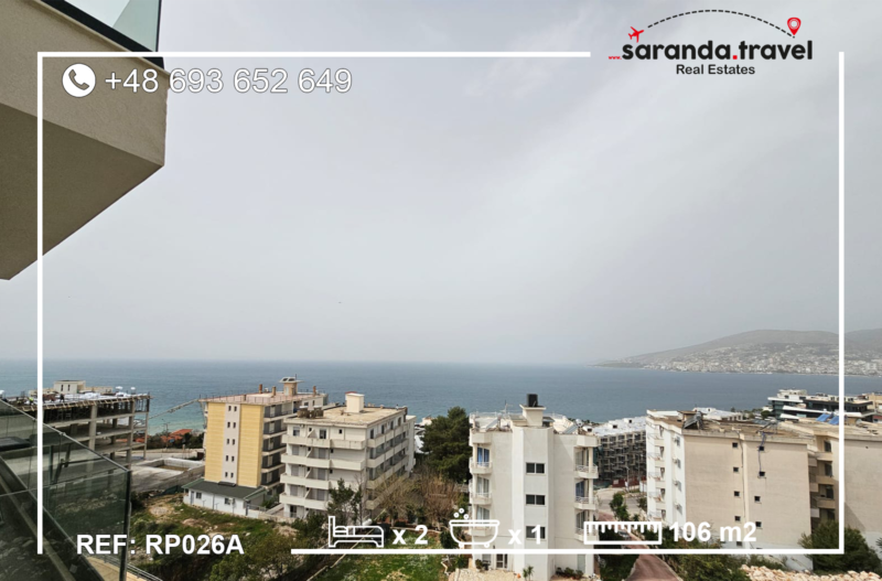 Apartament w Sarandzie z Wspaniałym Widokiem na Morze 106m2    Nr.Ref:RP026