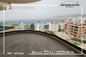 Apartament w Sarandzie z Wspaniałym Widokiem na Morze 106m2    Nr.Ref:RP026