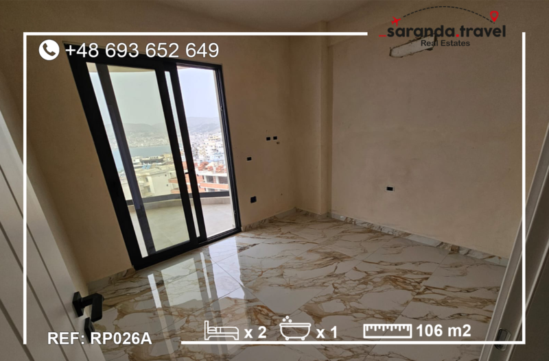 Apartament w Sarandzie z Wspaniałym Widokiem na Morze 106m2    Nr.Ref:RP026