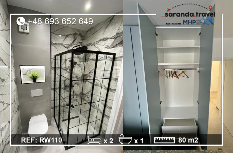 Nowe mieszkanie w Sarandzie AP04P5 74m2 Nr.Ref:RP056