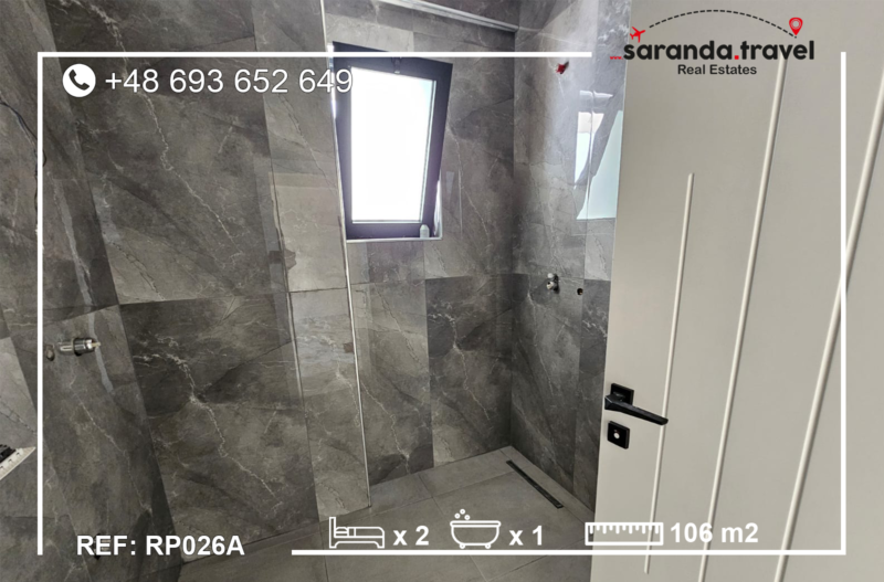 Apartament w Sarandzie z Wspaniałym Widokiem na Morze 106m2    Nr.Ref:RP026