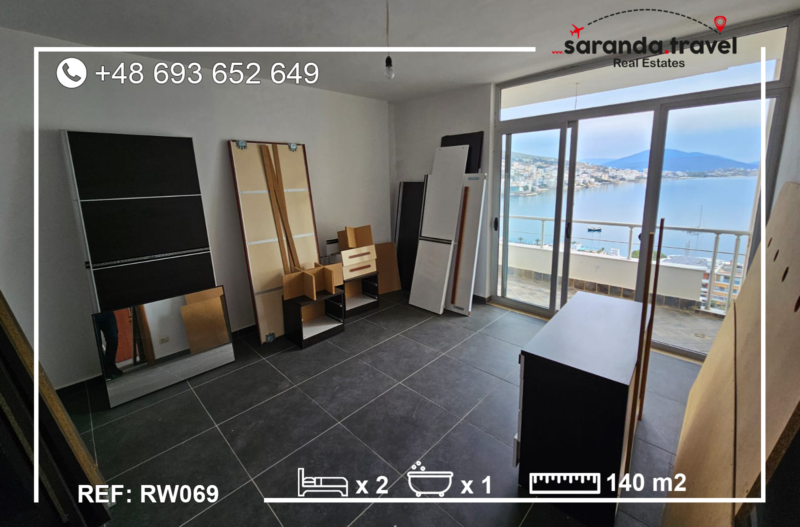 Apartament z Wspaniałym Widokiem na Morze w Centrum Sarandy  140m2  Nr.Ref:RW069