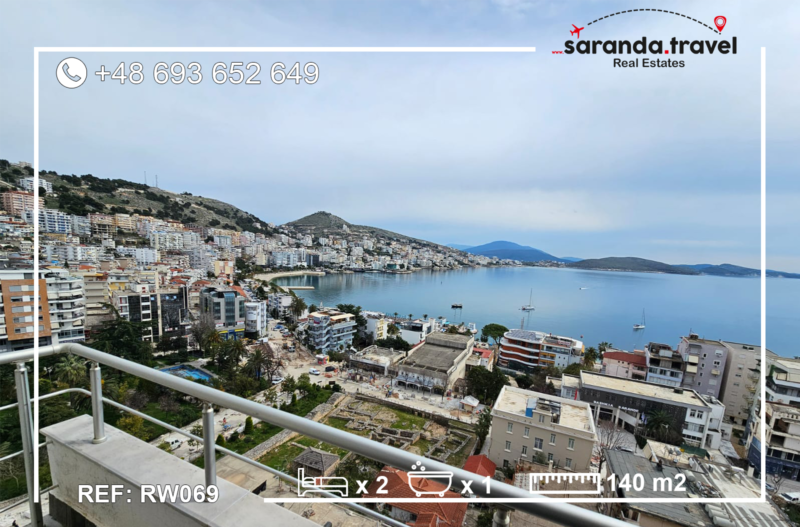 Apartament z Wspaniałym Widokiem na Morze w Centrum Sarandy  140m2  Nr.Ref:RW069
