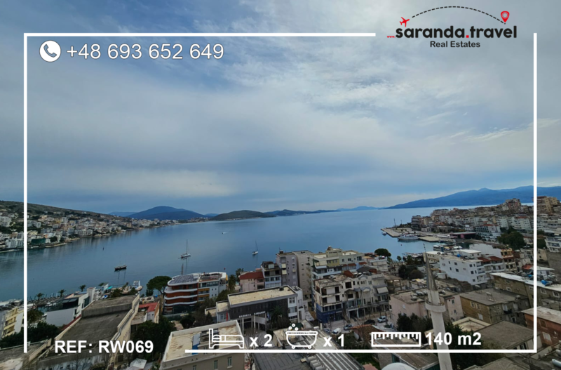 Apartament z Wspaniałym Widokiem na Morze w Centrum Sarandy  140m2  Nr.Ref:RW069