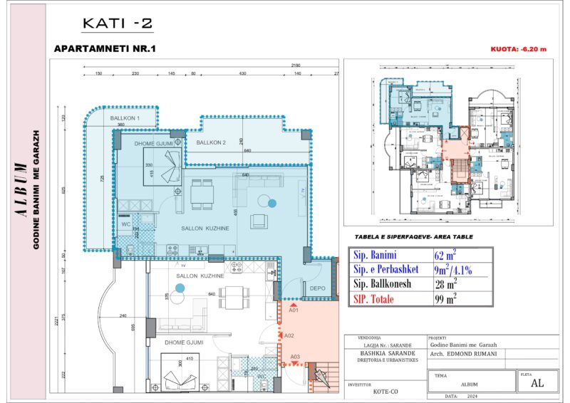 River Project nowy budynek Nr.Ref:RP 024 Pierwsza linia, widok na morze
