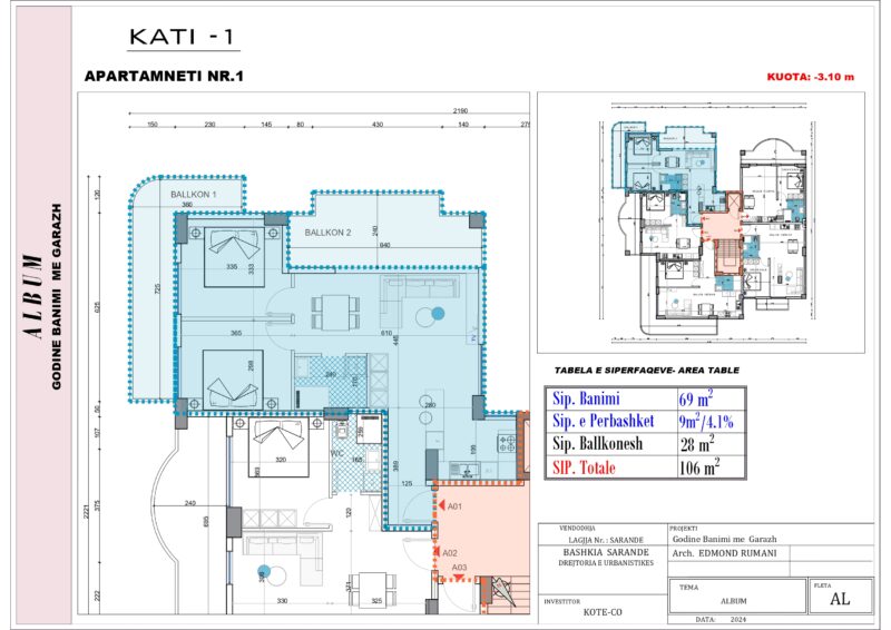 River Project nowy budynek Nr.Ref:RP 024 Pierwsza linia, widok na morze