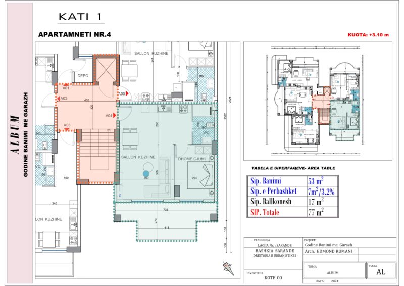 River Project nowy budynek Nr.Ref:RP 024 Pierwsza linia, widok na morze