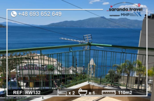 🌴 Apartament na sprzedaż Saranda 110 m² | 3 balkony | widok na morze | gotowy do zamieszkania Nr.Ref:RW131