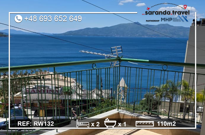 🌴 Apartament na sprzedaż Saranda 110 m² | 3 balkony | widok na morze | gotowy do zamieszkania Nr.Ref:RW131