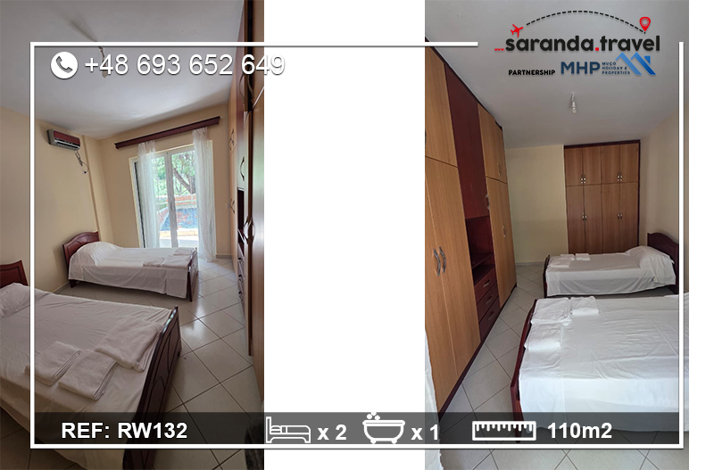 🌴 Apartament na sprzedaż Saranda 110 m² | 3 balkony | widok na morze | gotowy do zamieszkania Nr.Ref:RW131