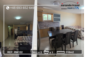 🌴 Apartament na sprzedaż Saranda 110 m² | 3 balkony | widok na morze | gotowy do zamieszkania Nr.Ref:RW131
