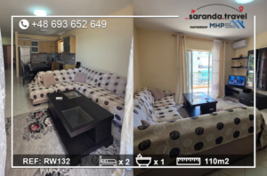 🌴 Apartament na sprzedaż Saranda 110 m² | 3 balkony | widok na morze | gotowy do zamieszkania Nr.Ref:RW131