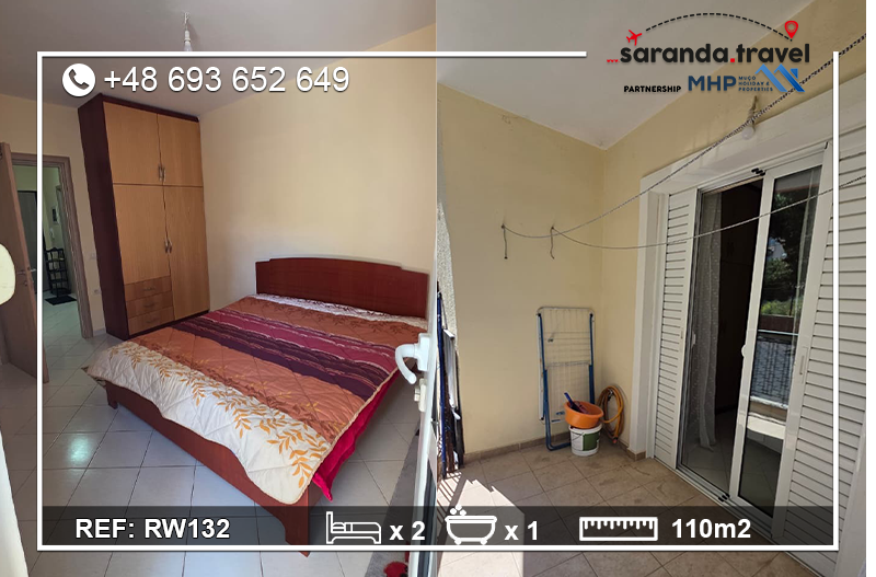 🌴 Apartament na sprzedaż Saranda 110 m² | 3 balkony | widok na morze | gotowy do zamieszkania Nr.Ref:RW131