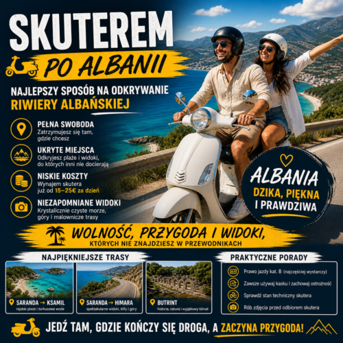 Skuterem po Albanii – jak zwiedzać Riwierę Albańską tanio, wygodnie i bez ograniczeń
