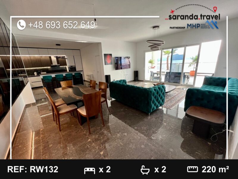 Penthouse na sprzedaż Saranda 220 m² | ogromny taras | widok na morze | luksusowe wykończenie Nr.Ref:RW133