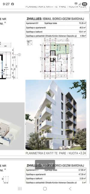 Apartament na sprzedaż Saranda 70,26 m² + balkony | 1 sypialnia | częściowy widok na morze | 80 m od morza | wykończony pod klucz | rynek pierwotny