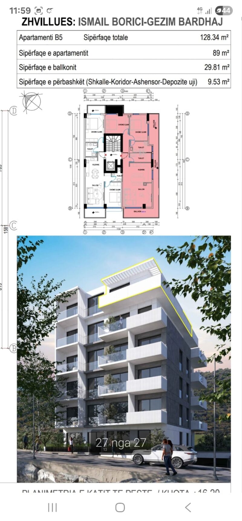 Penthouse na sprzedaż Saranda 128,34 m² + balkony | 2 sypialnie | widok na morze | 80 m od morza | wykończony pod klucz | rynek pierwotny