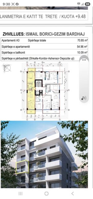 Apartament na sprzedaż Saranda 70,85 m² + balkony | 1 sypialnia | częściowy widok na morze | 80 m od morza | wykończony pod klucz | rynek pierwotny